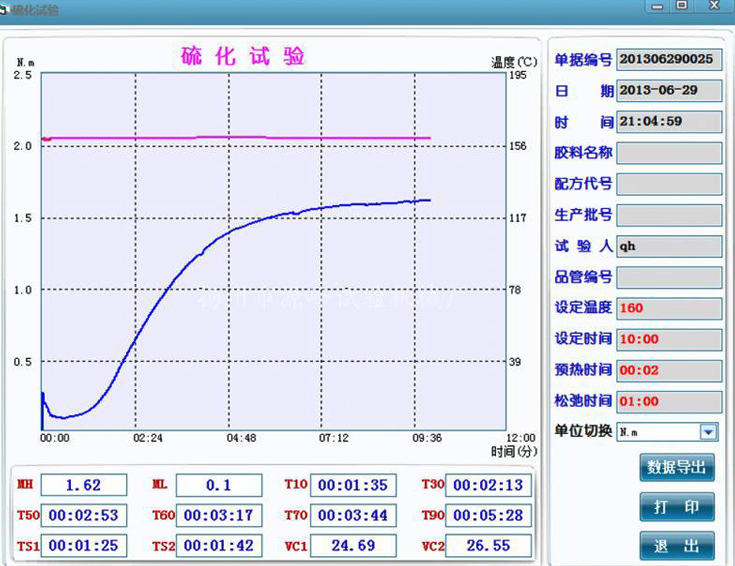 軟件硫化試驗示意圖
